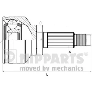 Homokineet reparatieset Nipparts N2828128 Snelle Levering
