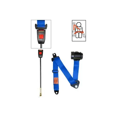 1 blauwe vierpuntsgordel voor SECURON met afroller voor T4 Populair