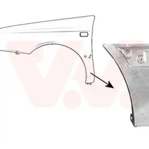 Tijdelijk Beschikbaar VW Golf Cabrio 94-98 onderste achterdeel spatbord links (oversize deel)