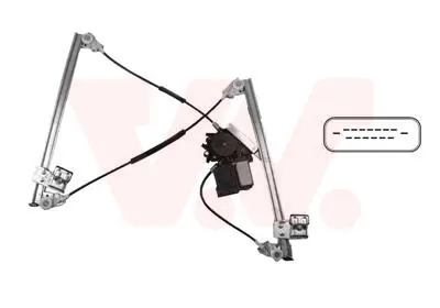 Gereduceerde Prijs Raammechaniek elektrisch met motor 2/3drs. links VW Golf III met comfortsluiting
